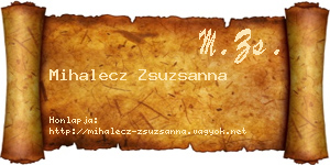Mihalecz Zsuzsanna névjegykártya